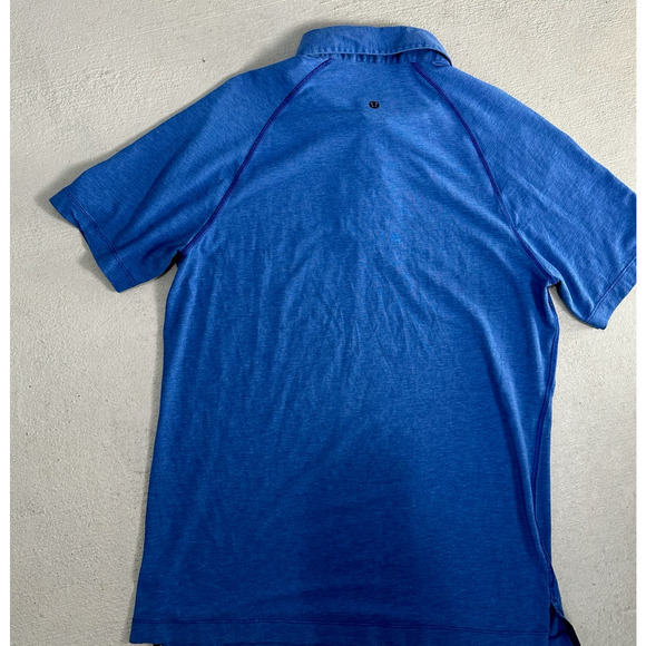Lululemon Metal Vent Tech Blue Polo Size M - Picture 2 of 5